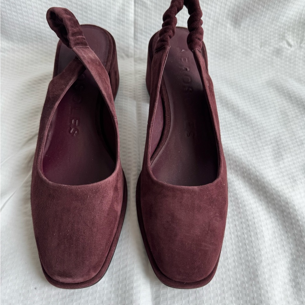 Aerosoles Elegant Burgundy Slingback Heels